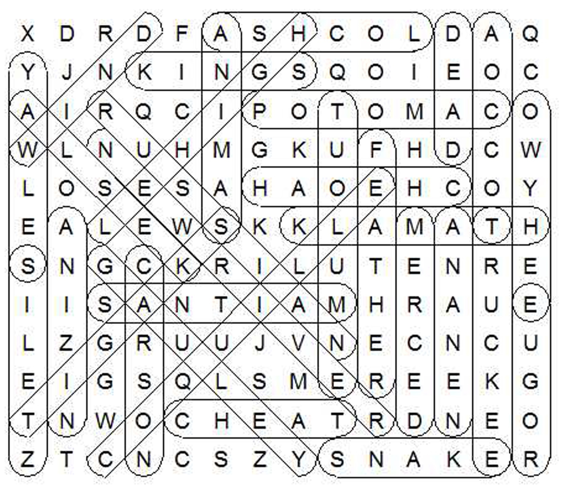 10 Free Printable Word Search Puzzle Solutions