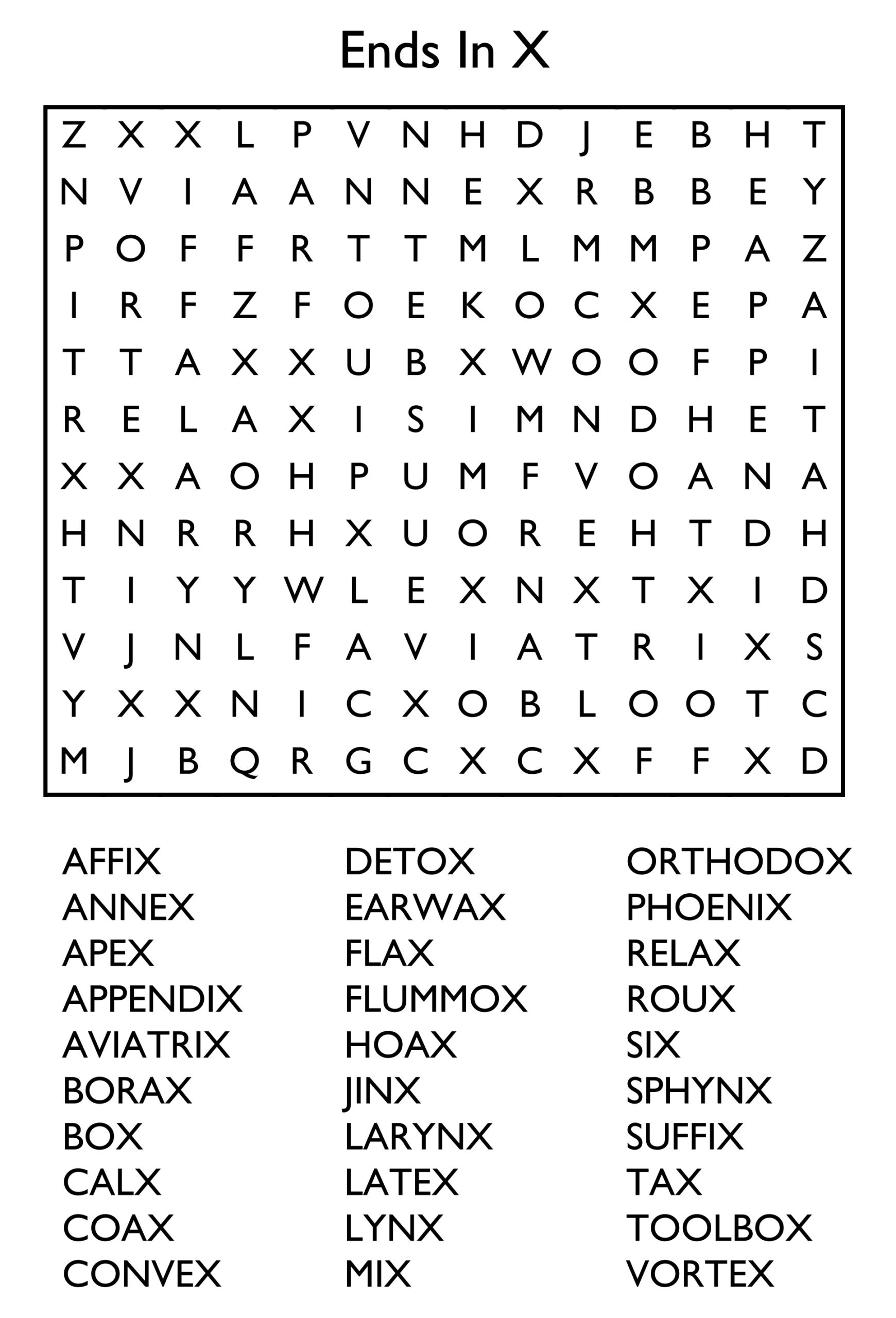 Free Printable Word Search Puzzles Difficult