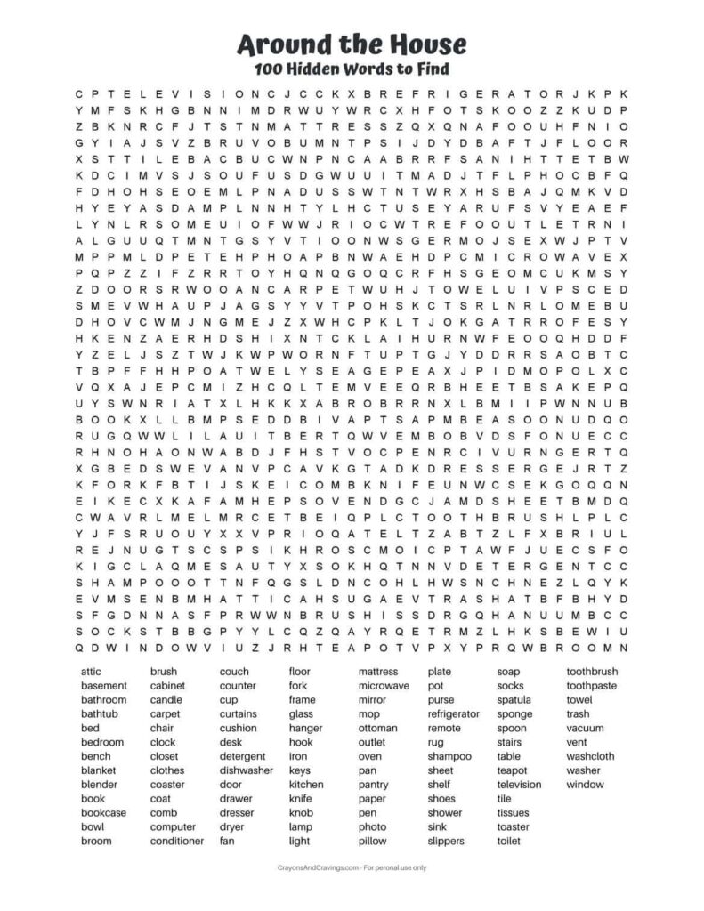 Hardest Word Search Puzzle Printable Word Search Printable