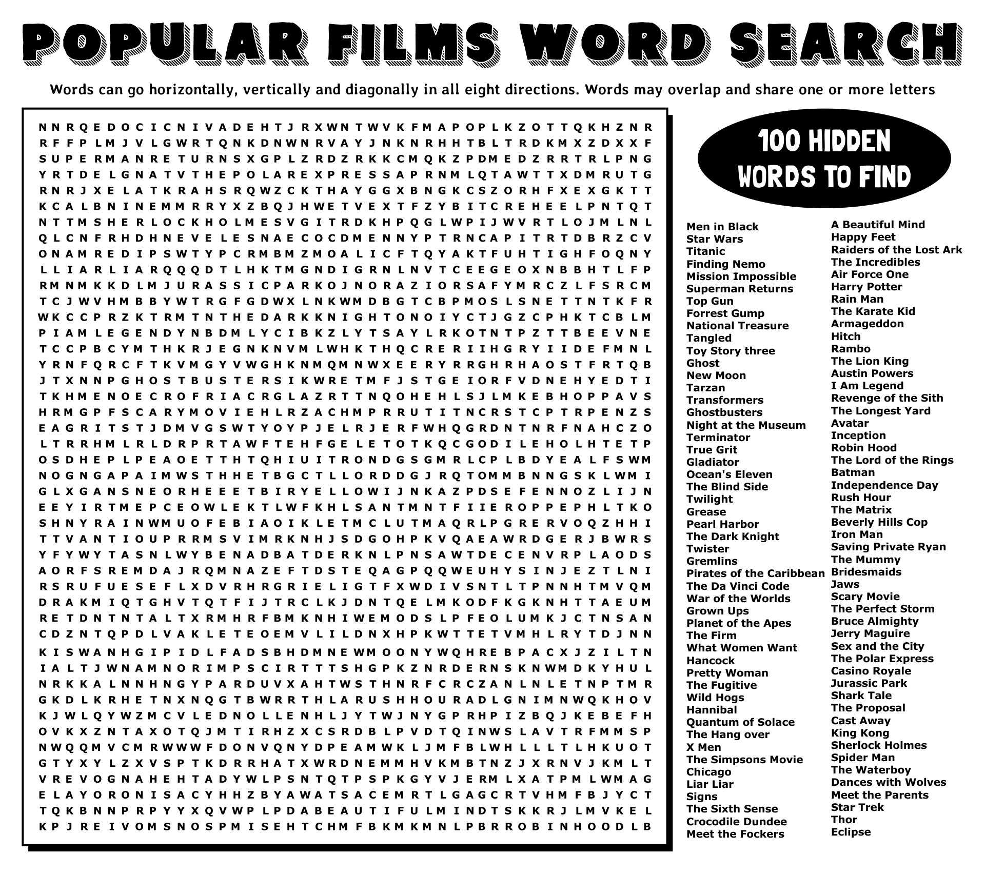 100 Word Word Searches 20 Free PDF Printables Printablee