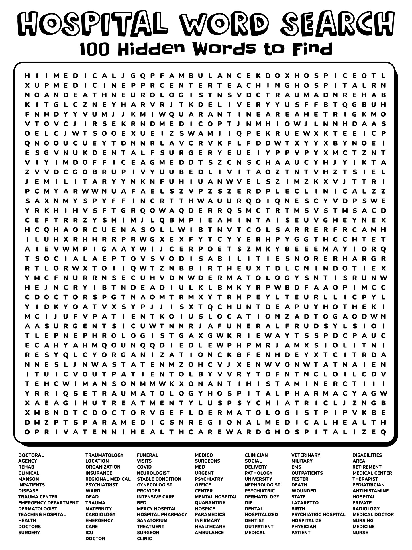 100 Word Word Searches 20 Free PDF Printables Printablee