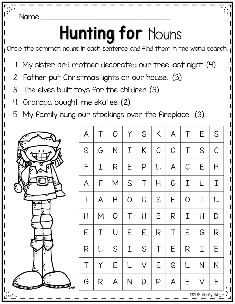 Second Grade Word Search Free Printable