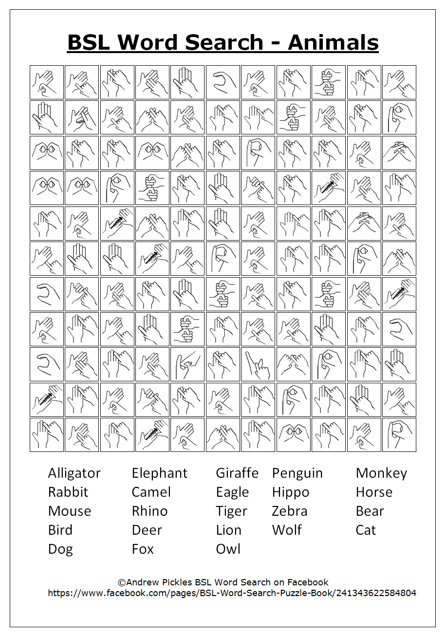 21 BSL Word Searches Ideas Bsl British Sign Language Sign Language