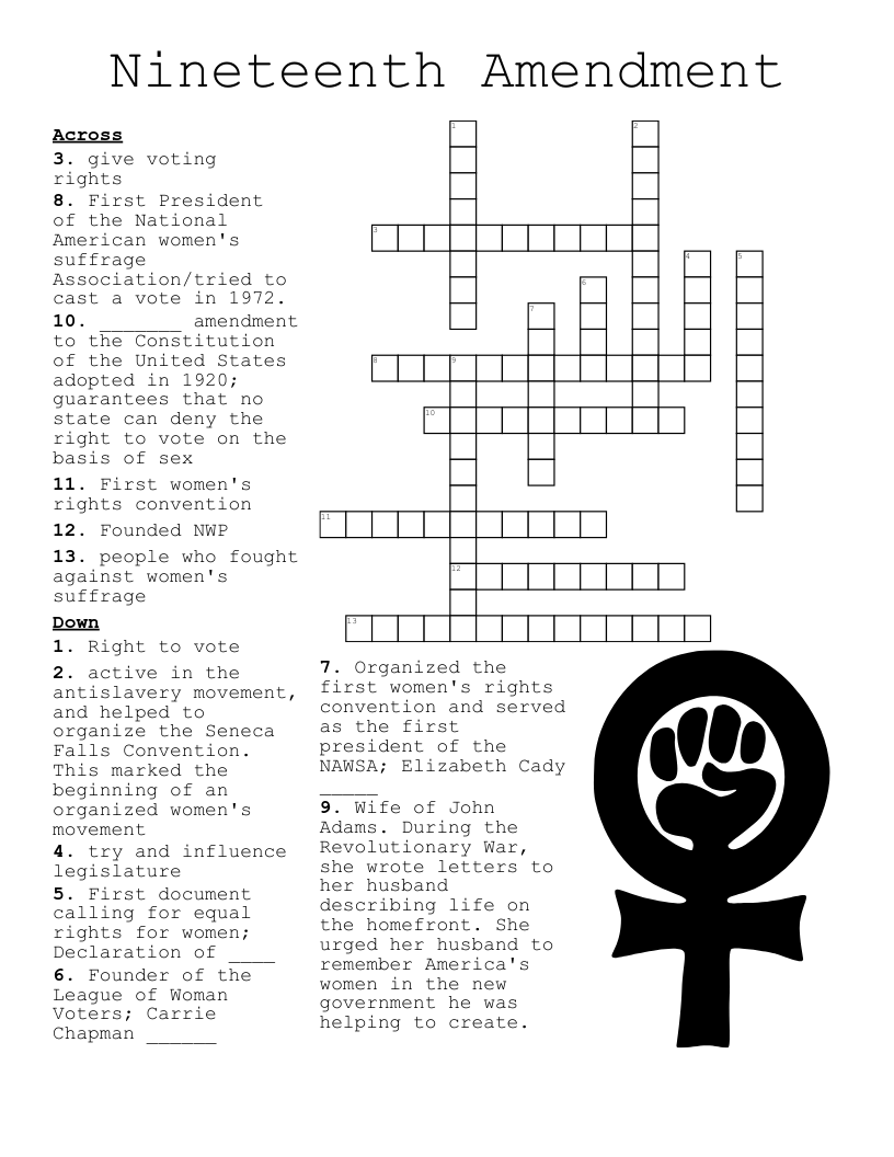 27 Amendments Word Search WordMint