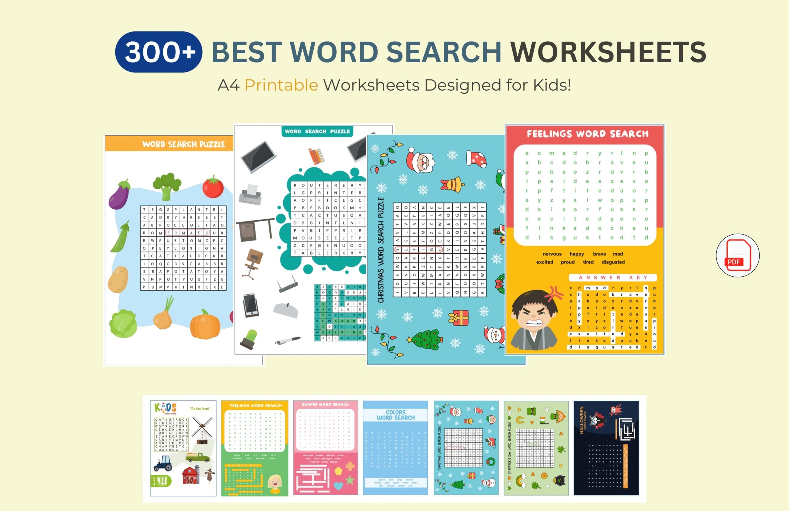 Printable Word Search A4