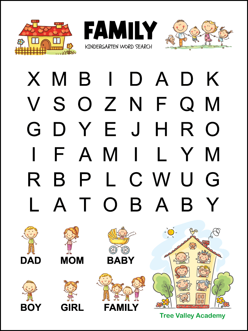 4 Fun Word Search Activity Worksheets