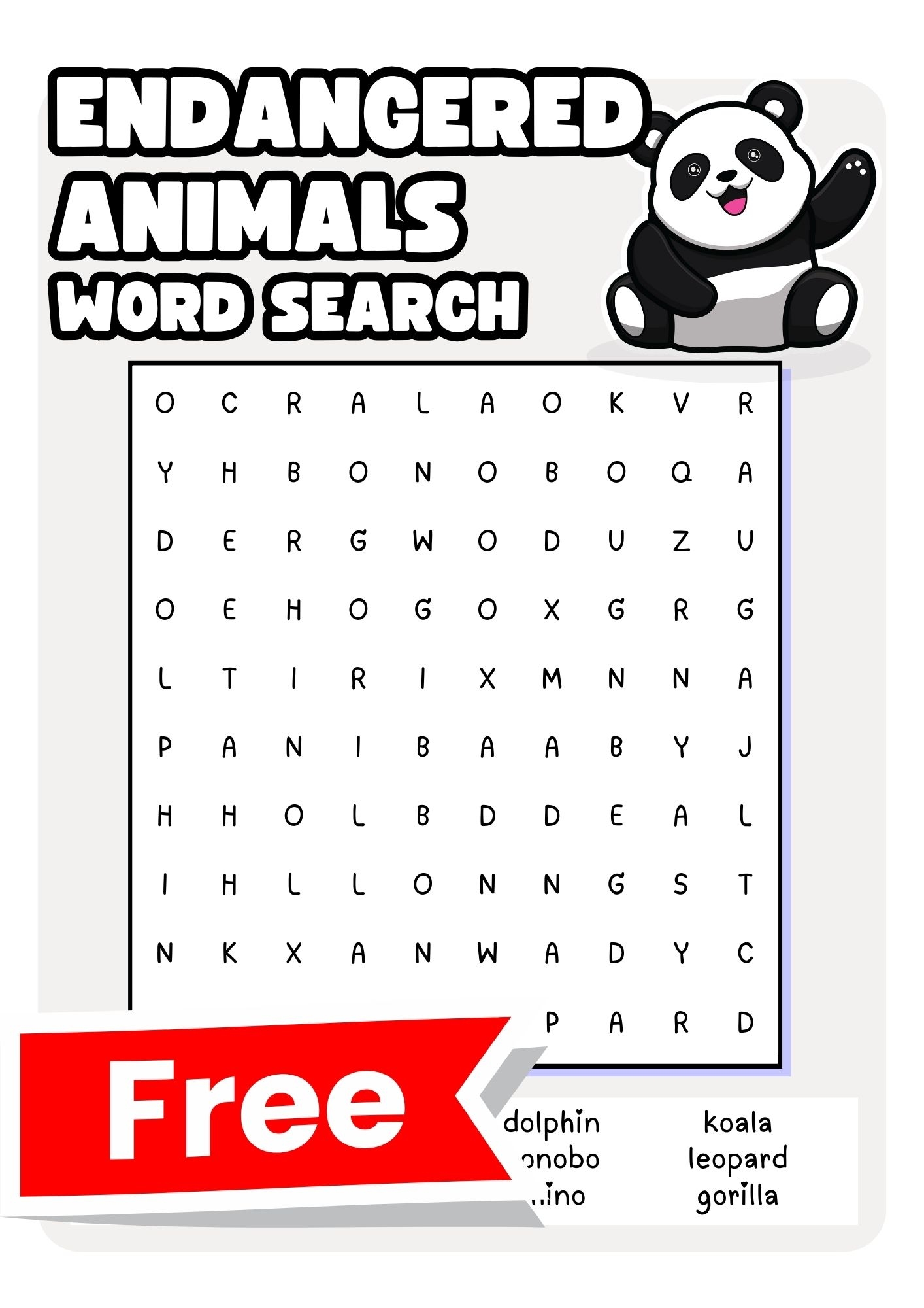 48 Free Animals Word Search Puzzles Teach Prints