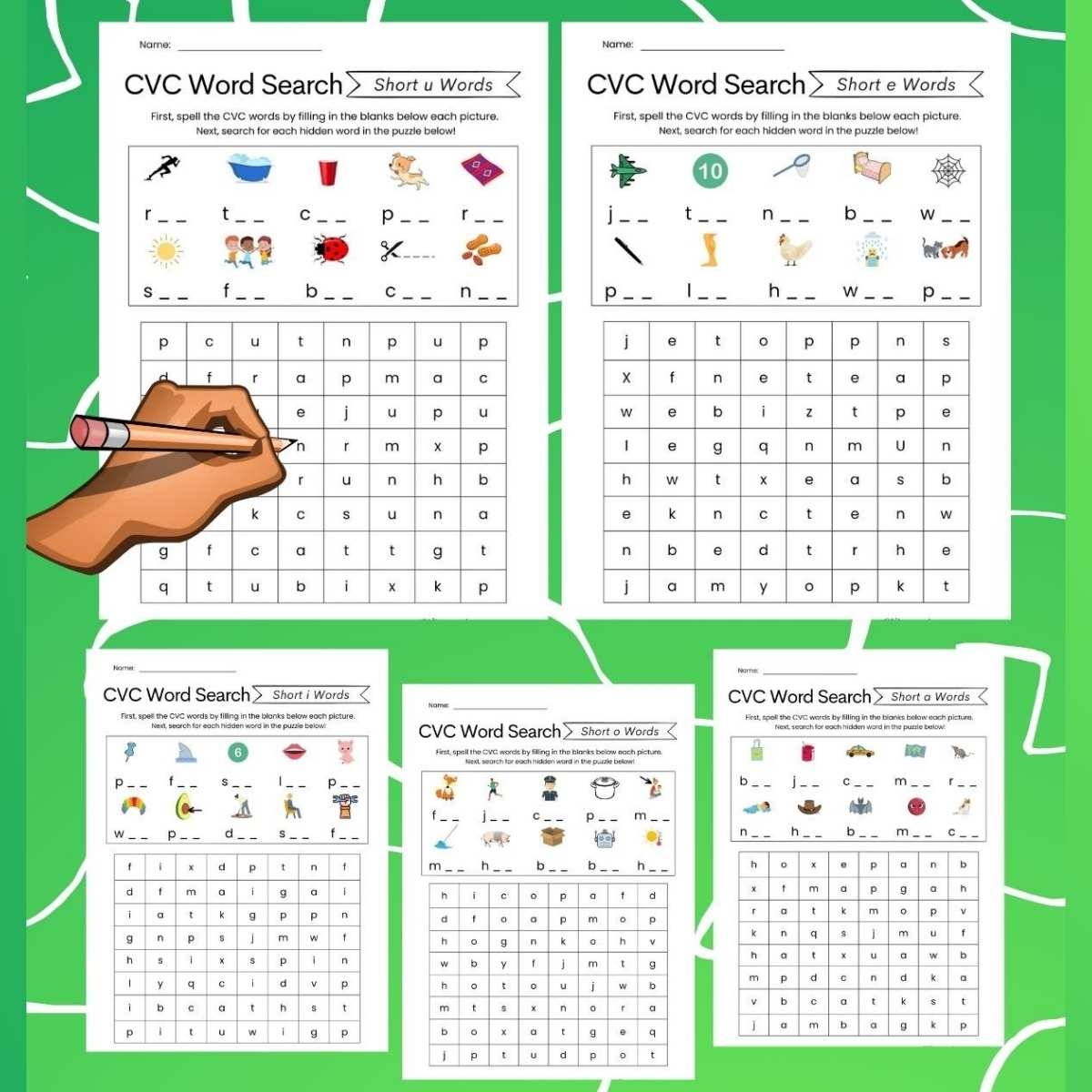 Printable Word Search Cvc Words Printable Word Search Cvc Words