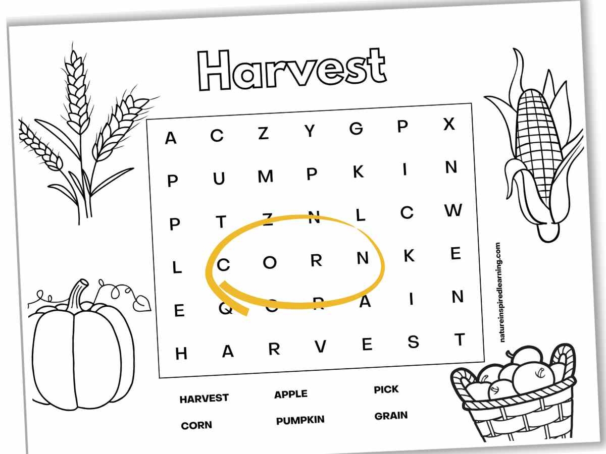 5 Easy Fall Word Searches Nature Inspired Learning