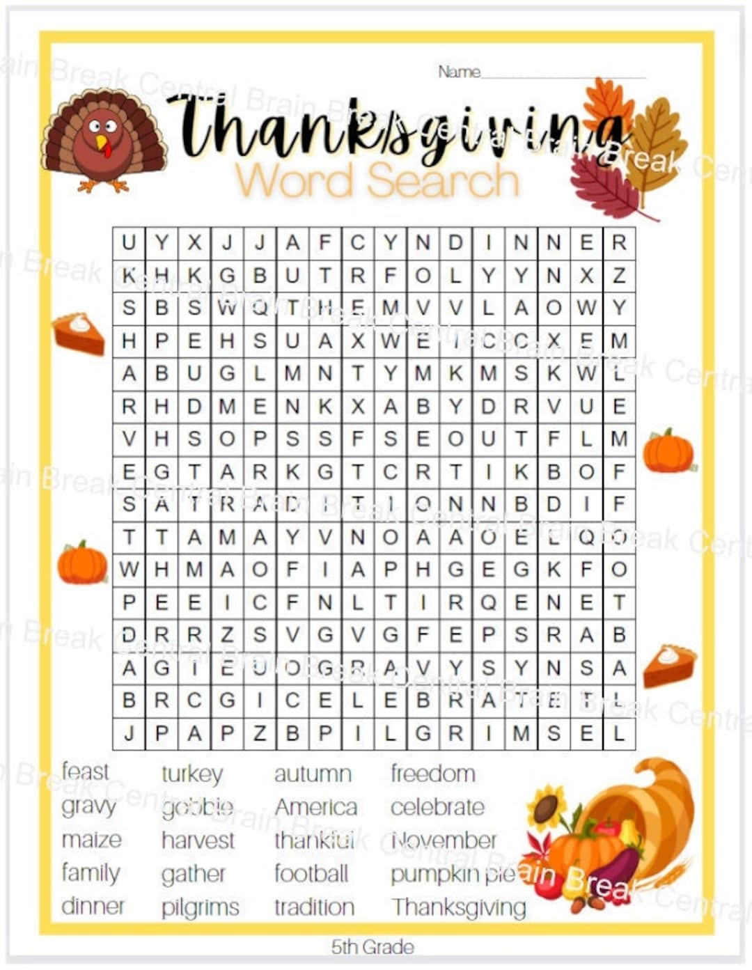 Word Search 5th Grade Printable Word Search 5th Grade Printable