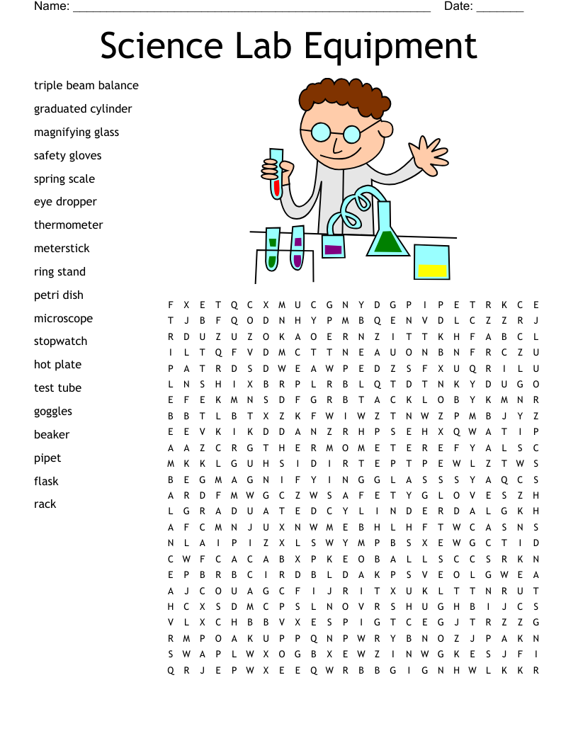 6th Grade Science Word Search WordMint