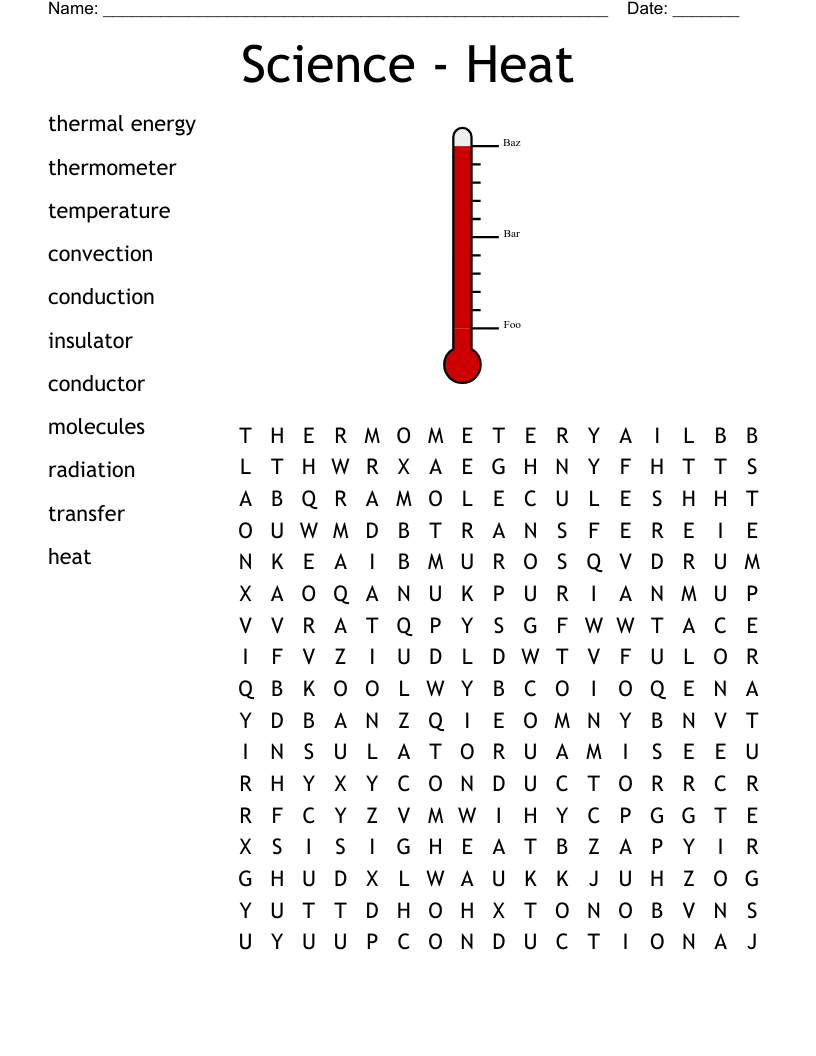 Word Searches Printable 6 Grade Science