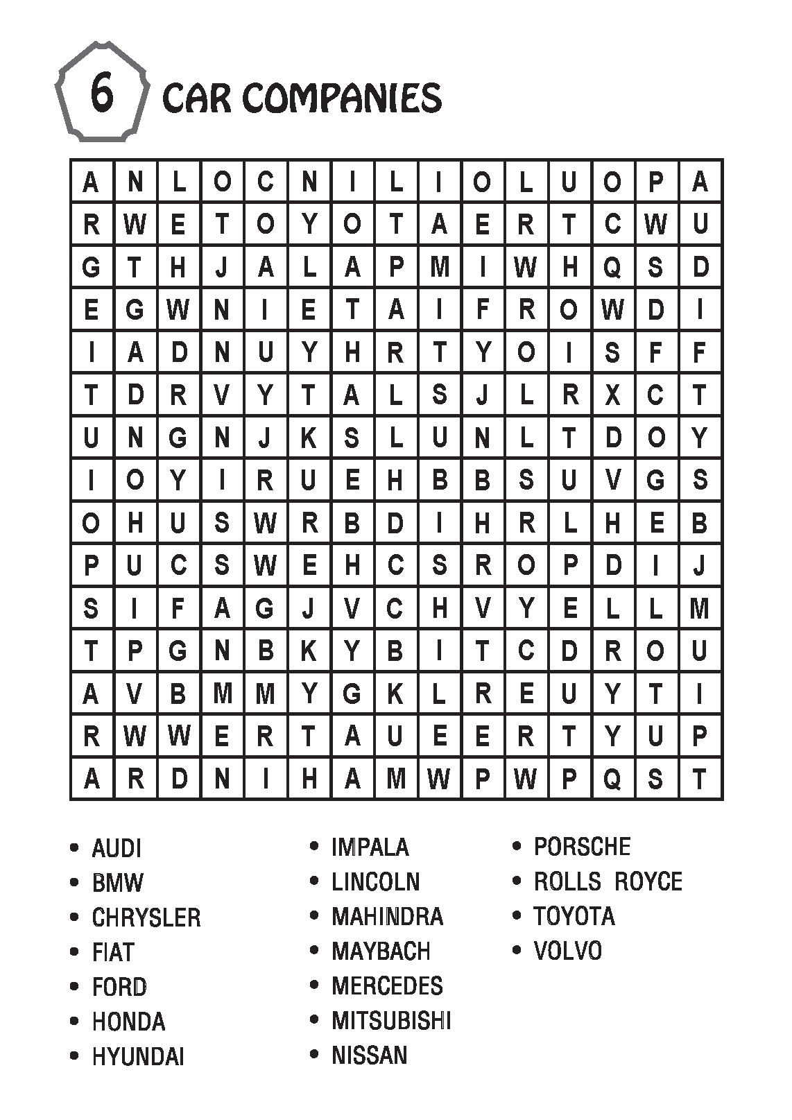 Literacy Word Search Printable
