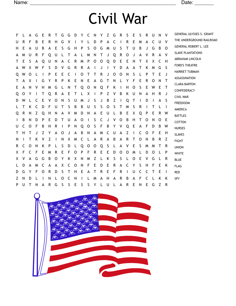 Abraham Lincoln Word Search Printable