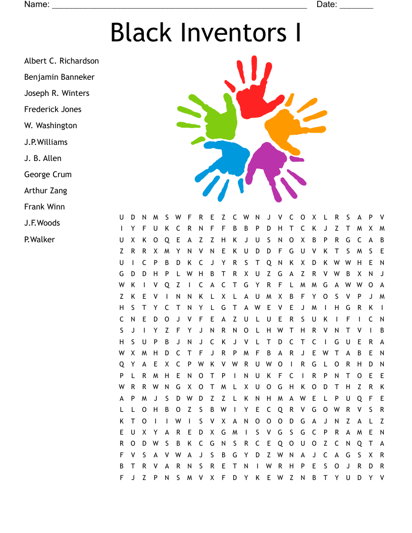 African American Inventors Word Search WordMint African American Inventors Word Search WordMint