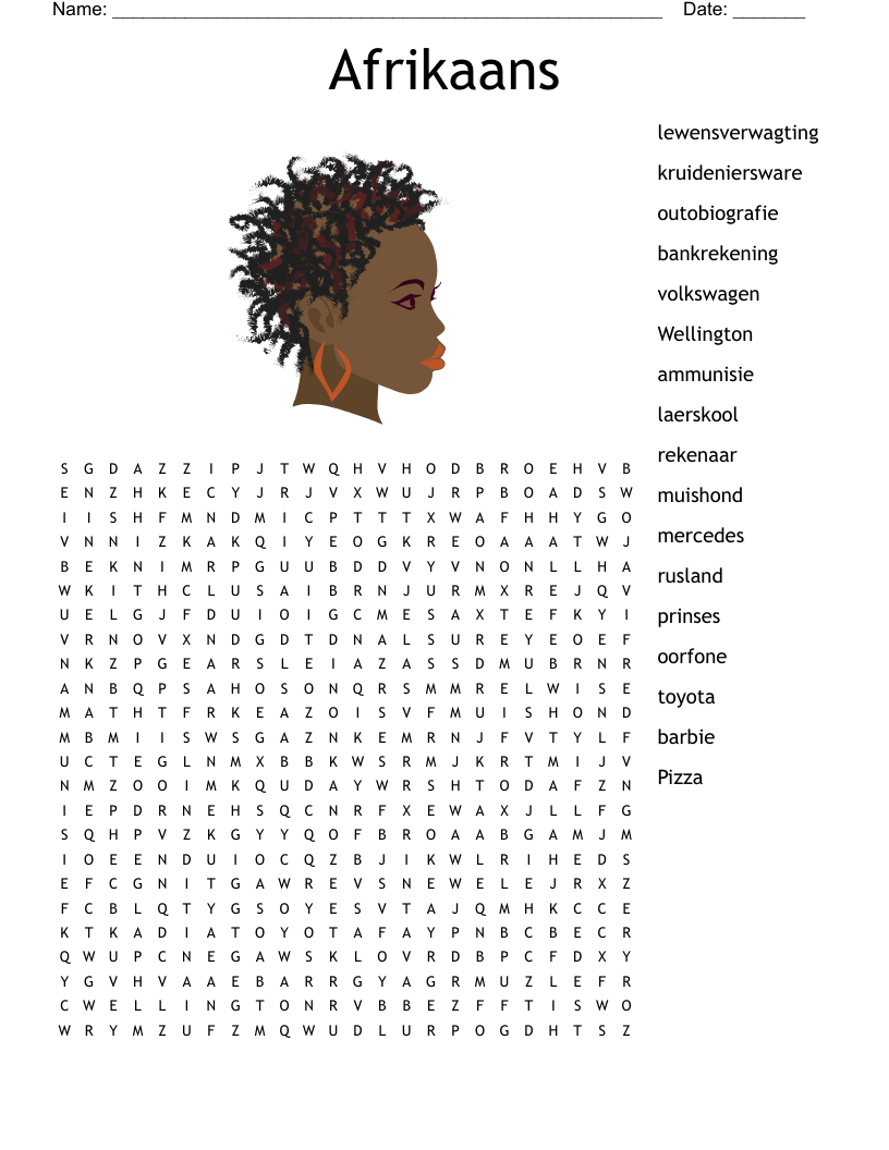 Afrikaans Word Search WordMint