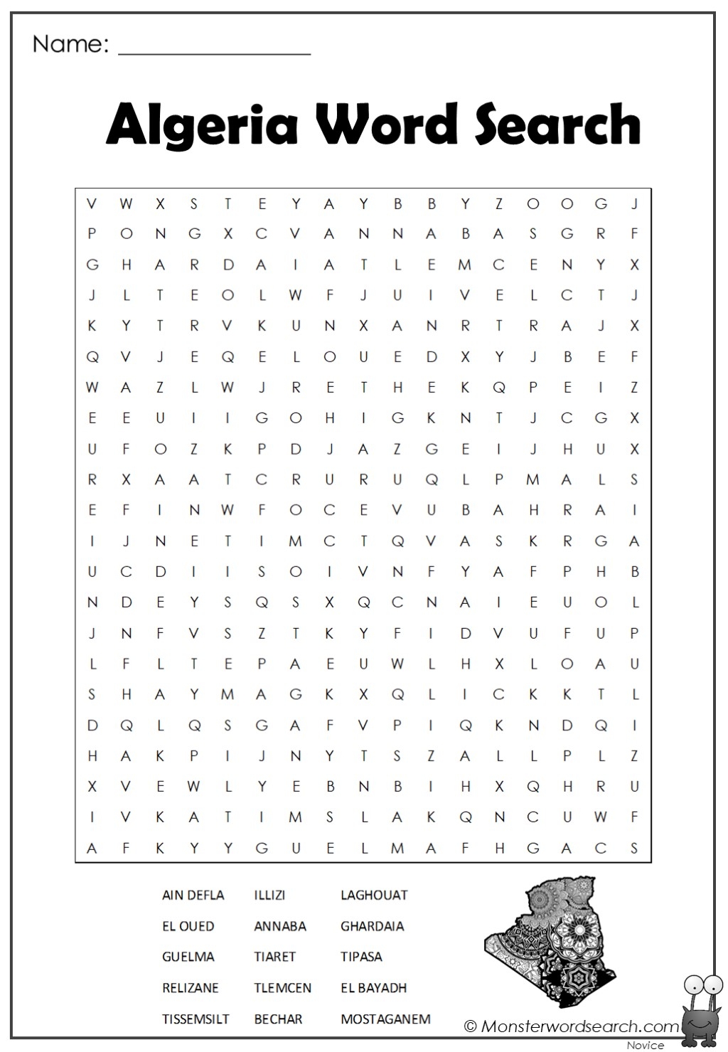 Countries Word Search Free Printable