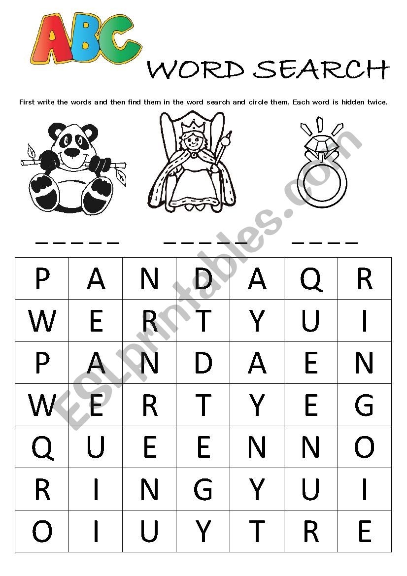 Alphabet Word Search P Q R ESL Worksheet By Mkosior