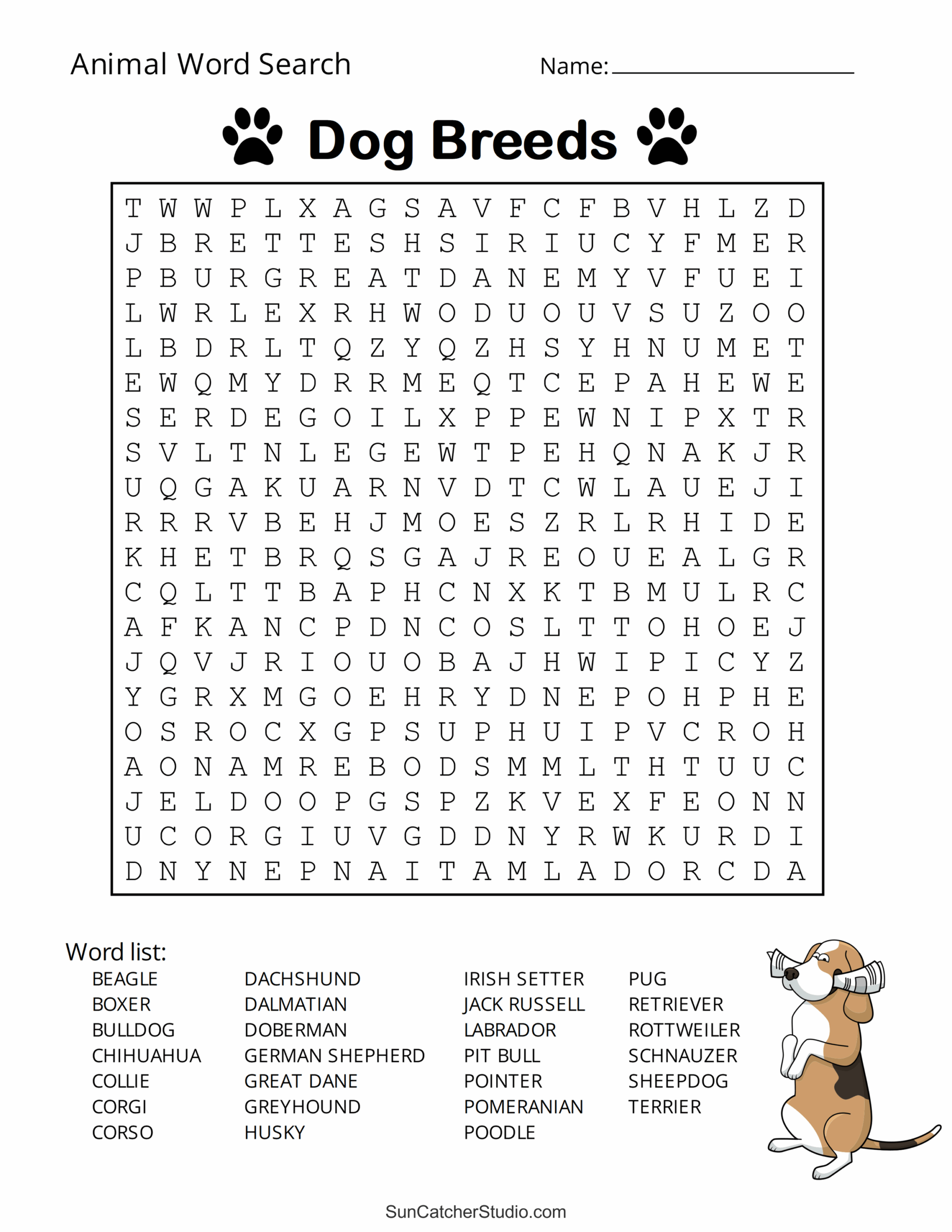 Printable Extreme Word Search