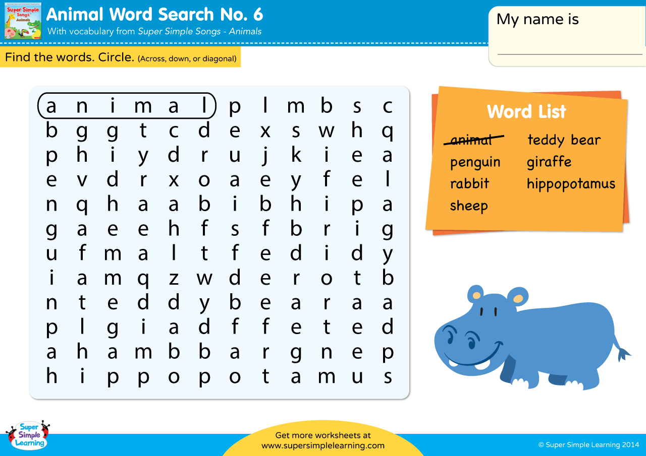 6th Grade Word Search Printable