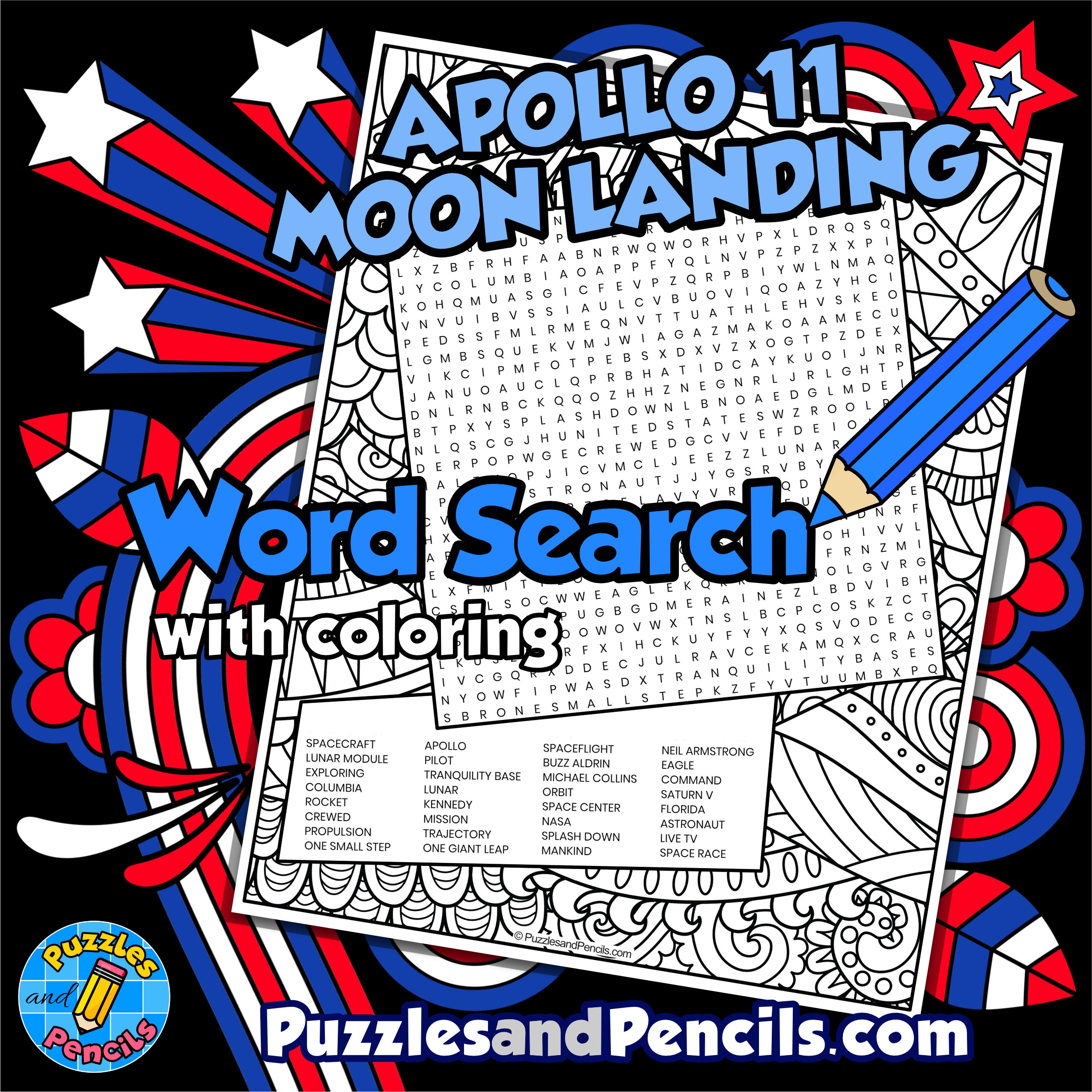 Free Printable Moonlading Word Search