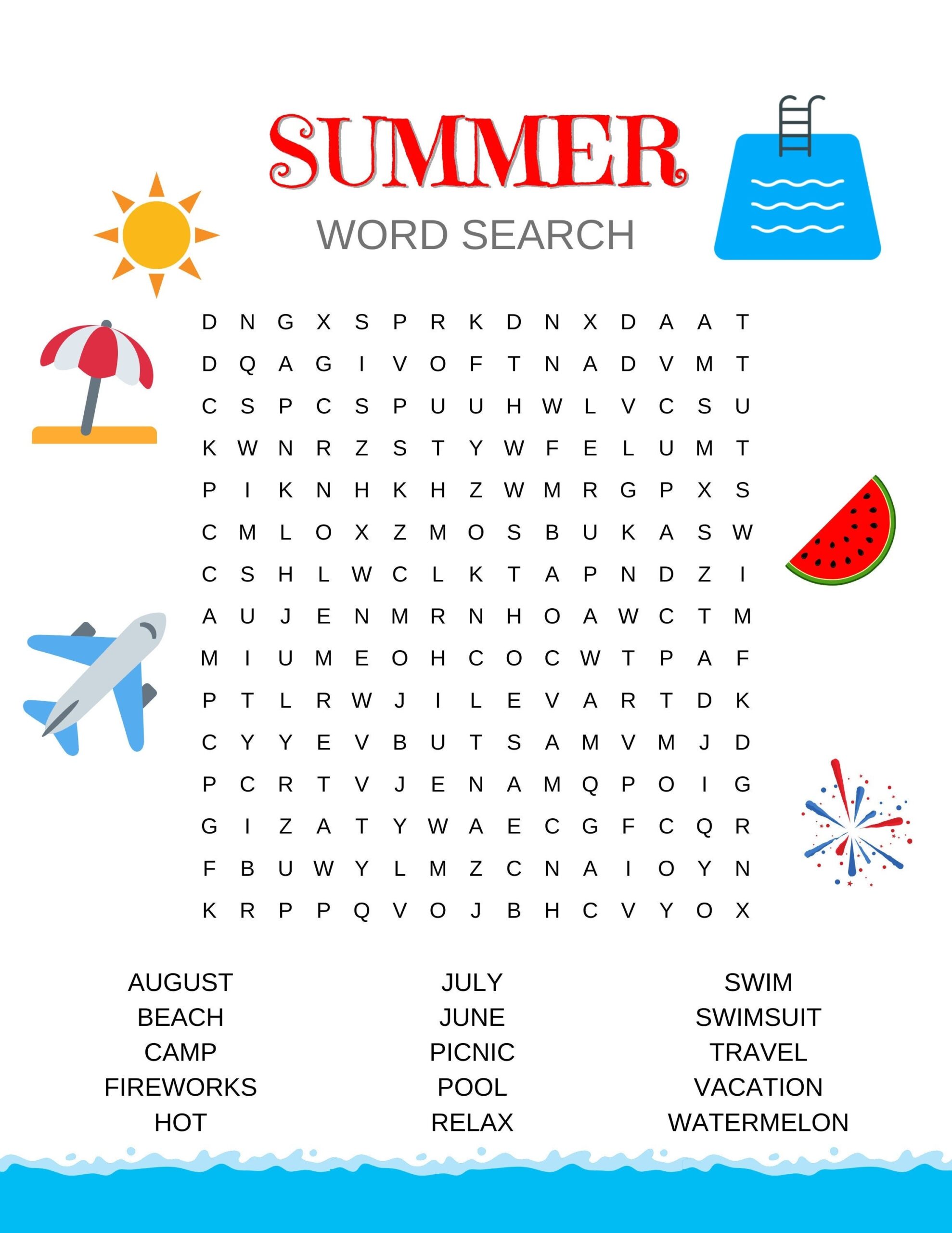 August Word Search Fashion Puzzle Activity
