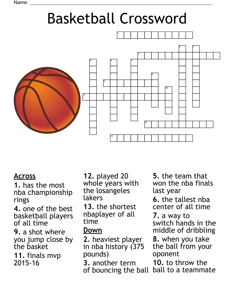 Basketball Word Search WordMint