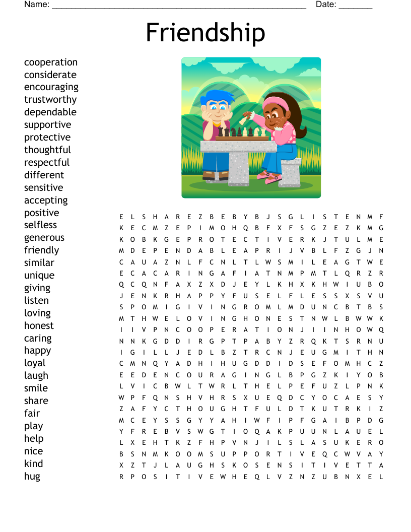 BFF Word Search WordMint