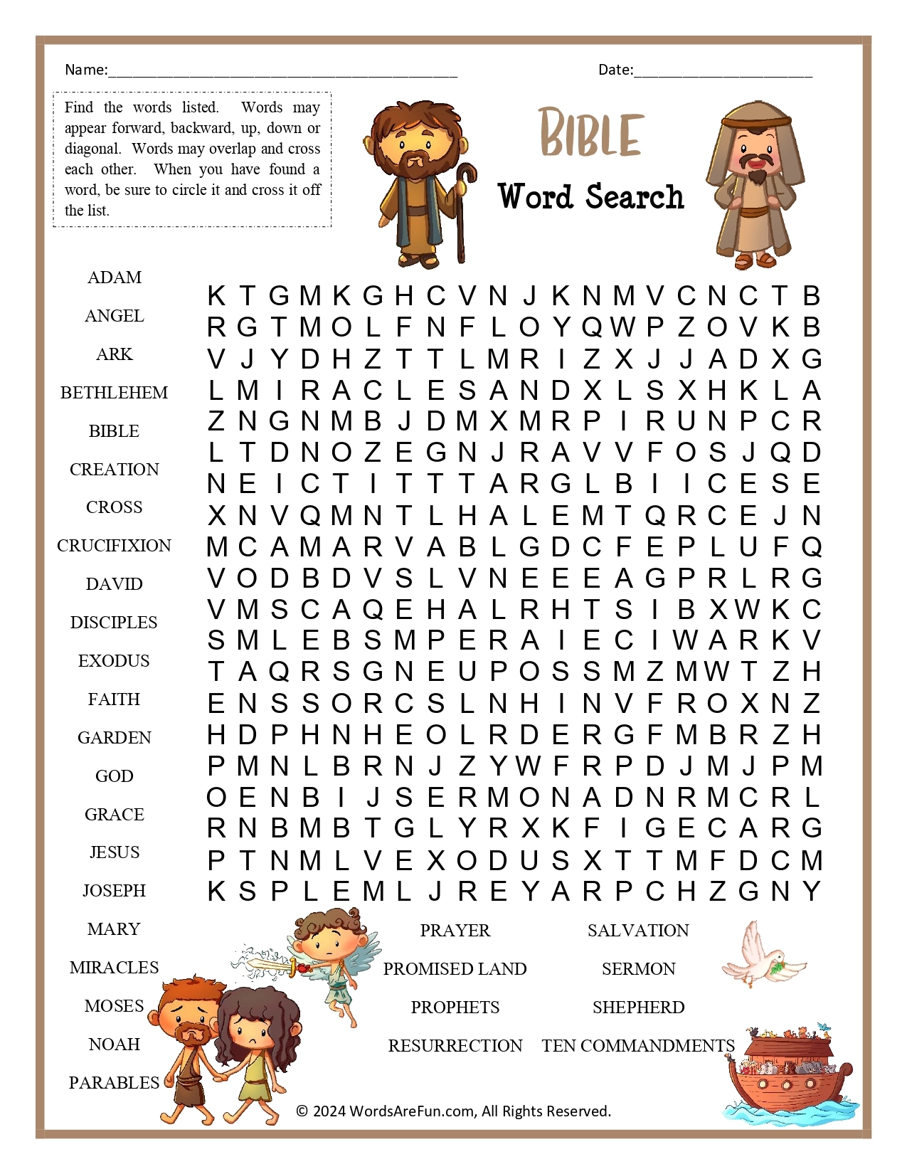 Creation Word Search Puzzle Printable Creation Word Search Puzzle Printable