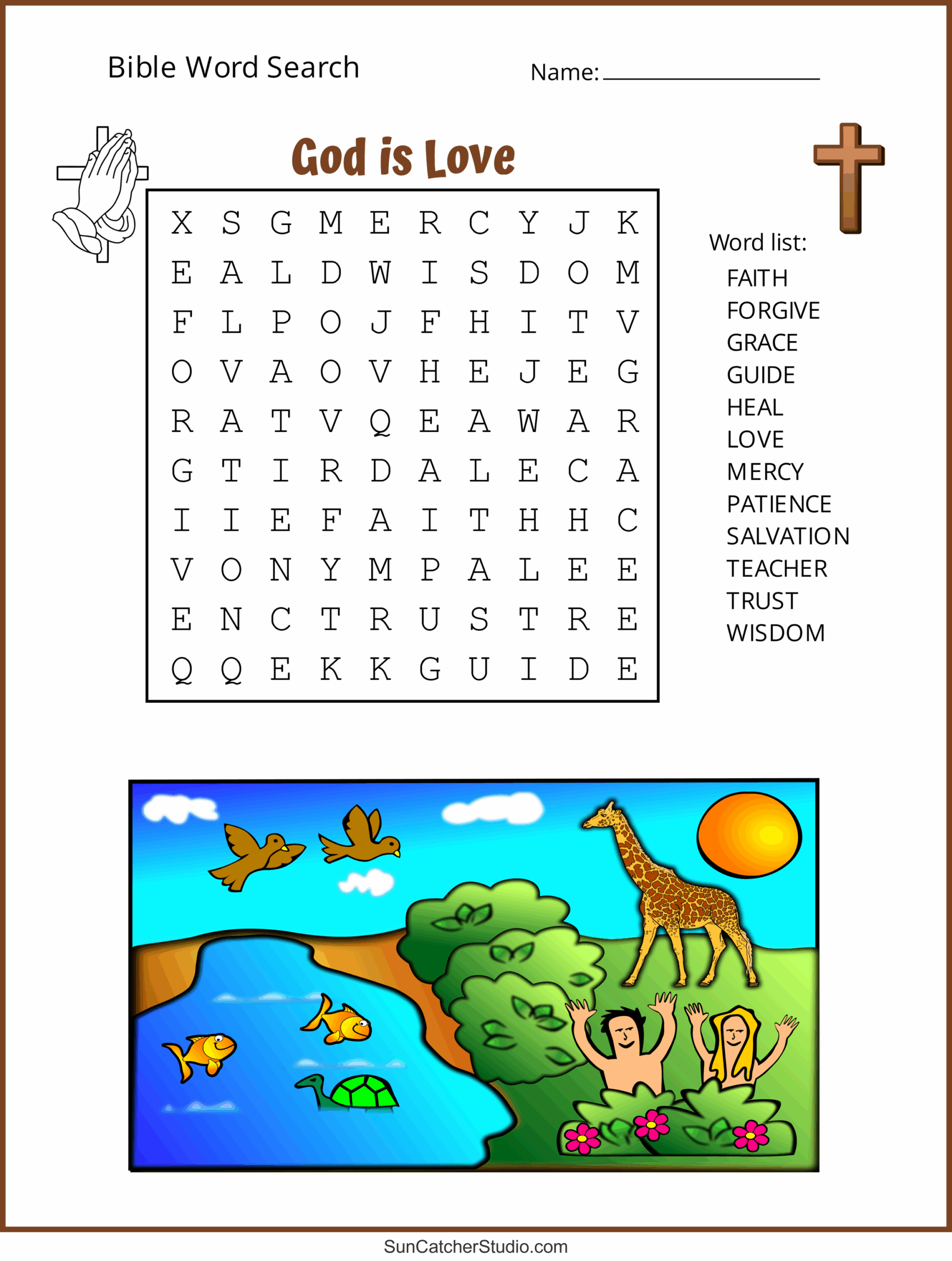 Free Bible Word Search Puzzles Printable