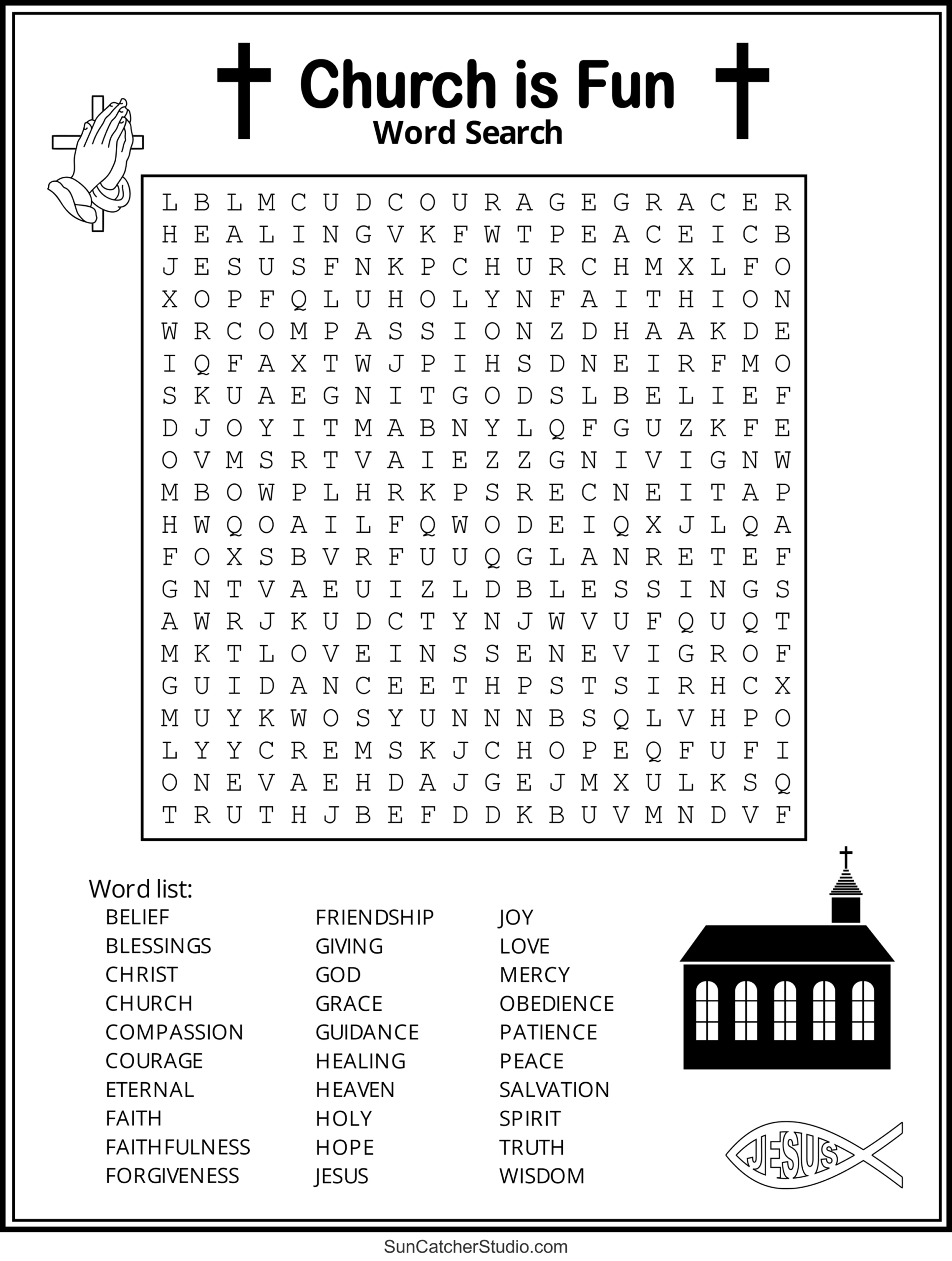 Bible Word Search Free Printable Christian Puzzles Free