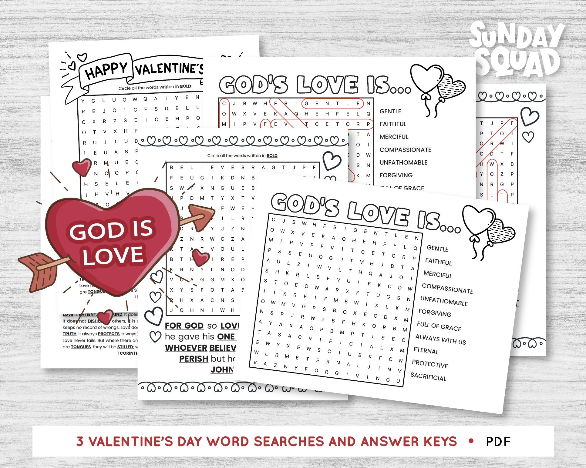 Bible Word Search Love Etsy