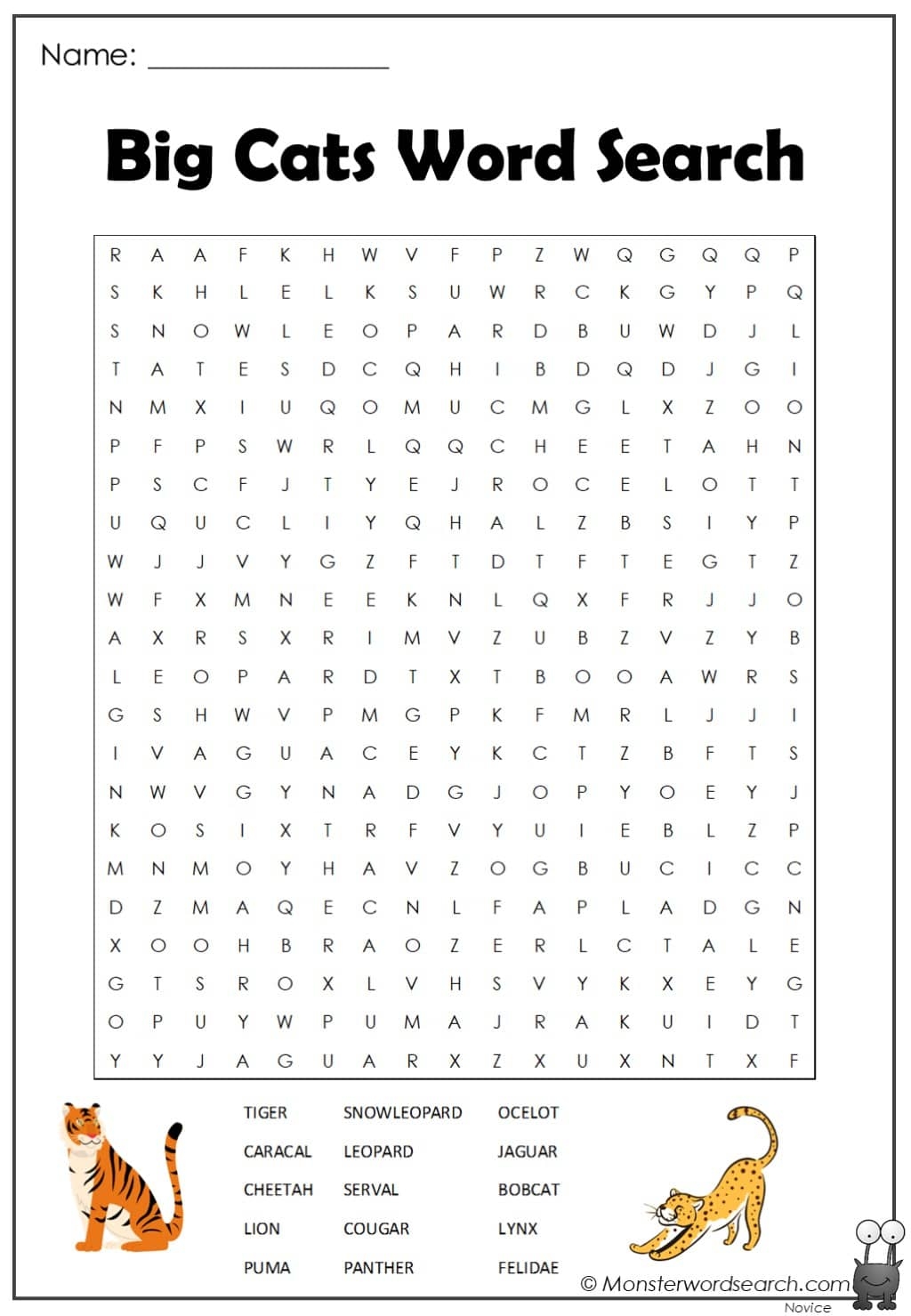 Big Printable Word Searches