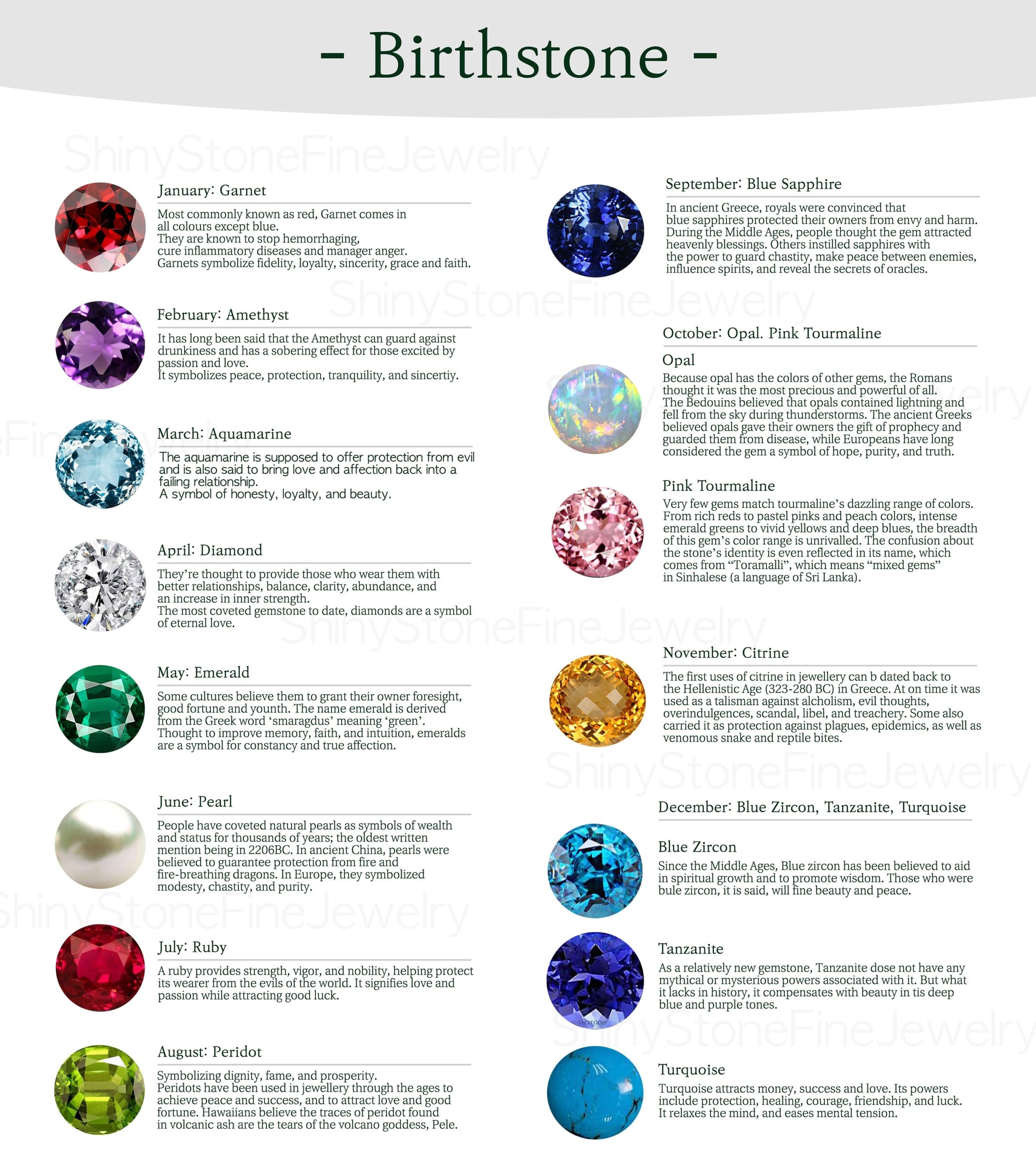 Birthstone Word Search Printable