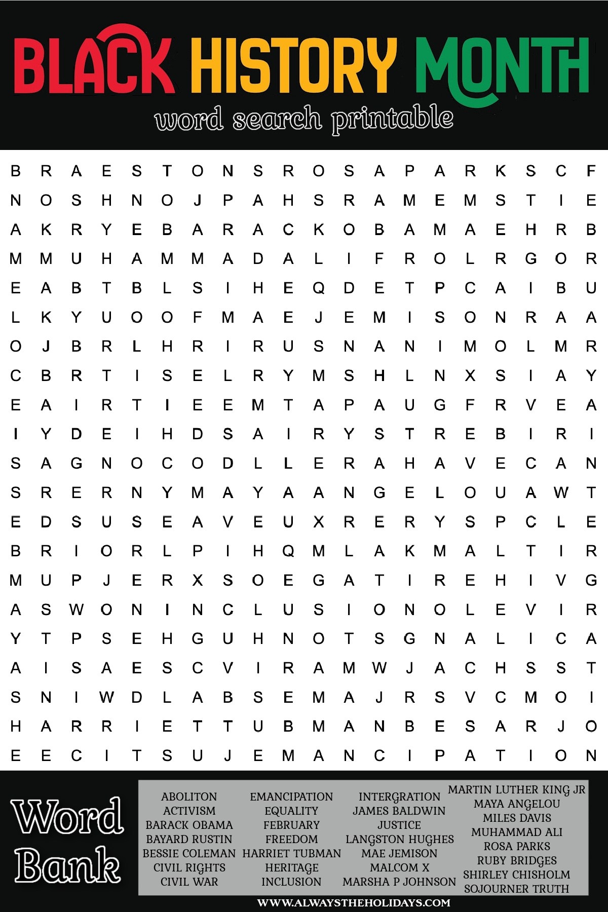 History Word Search Puzzles Printable