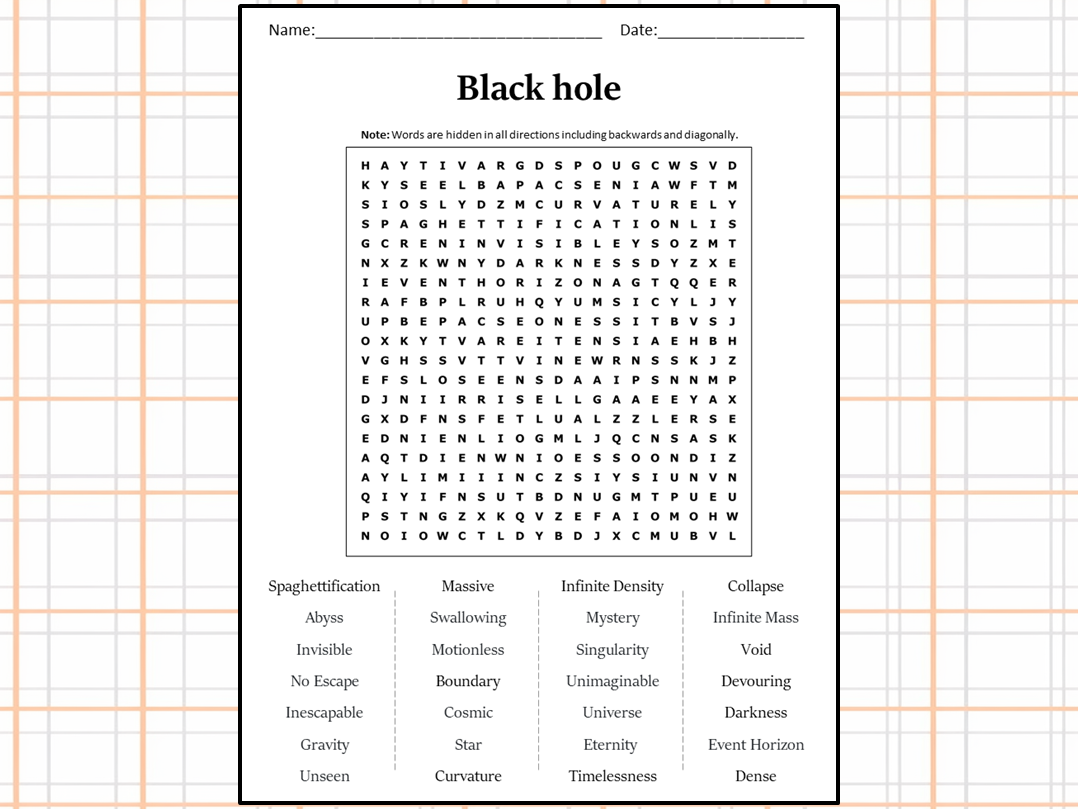 Holes Word Search Free Printable