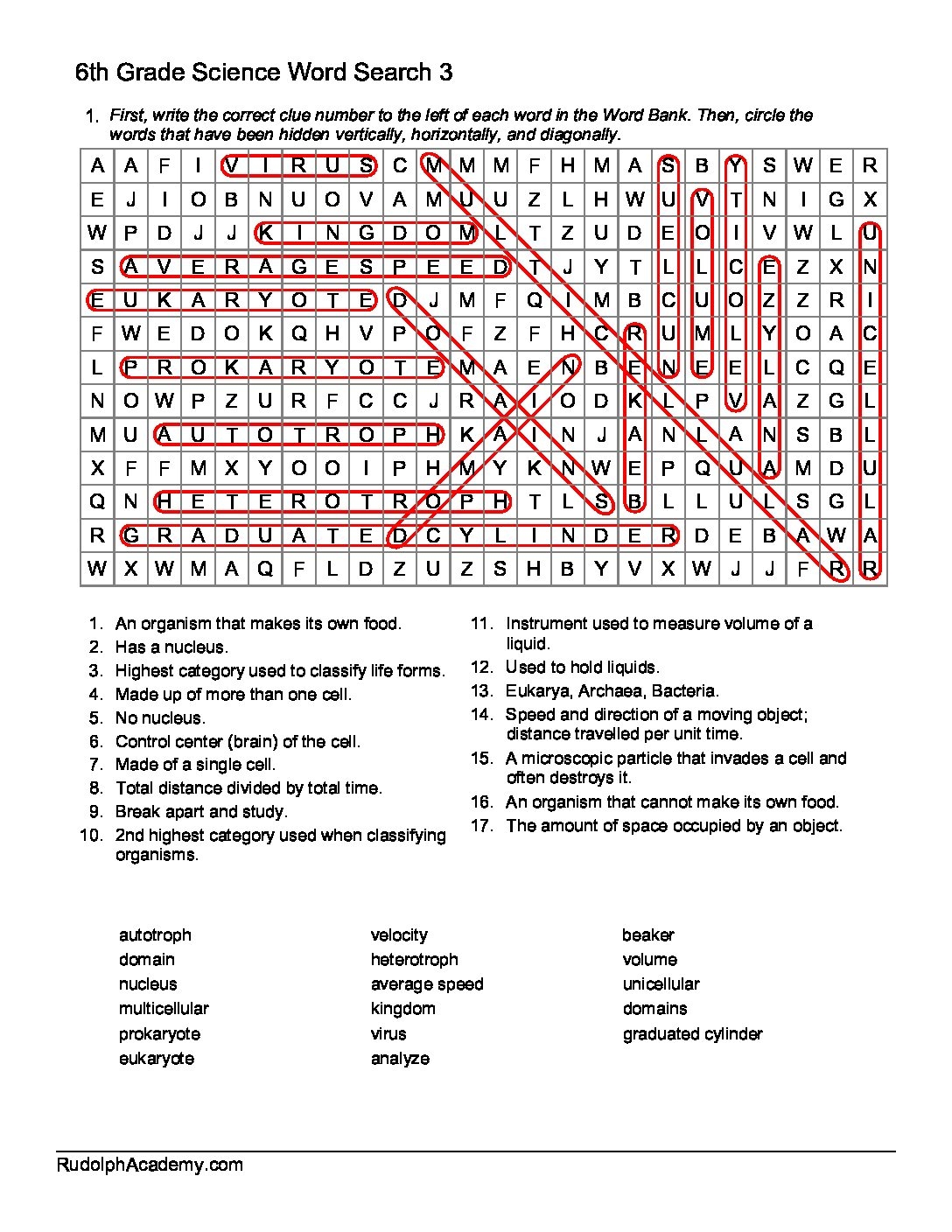 Earth Science Word Search Puzzle Printables