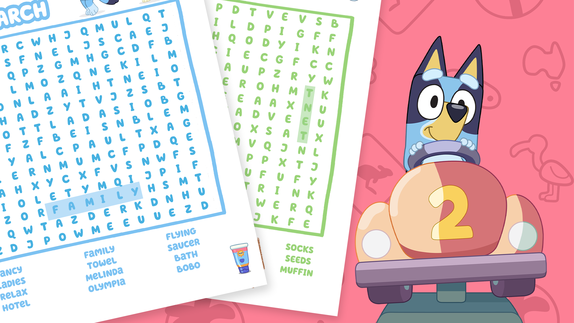 Bluey Word Search Printable Free