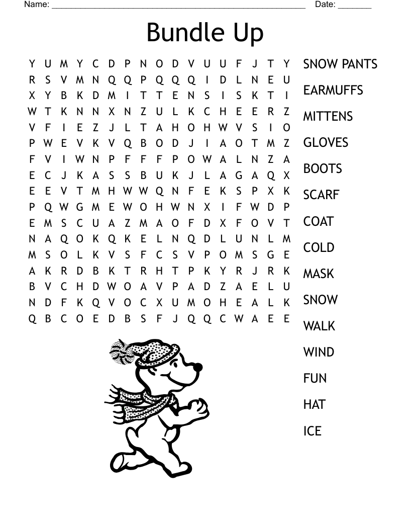 Bundle Up Word Search WordMint