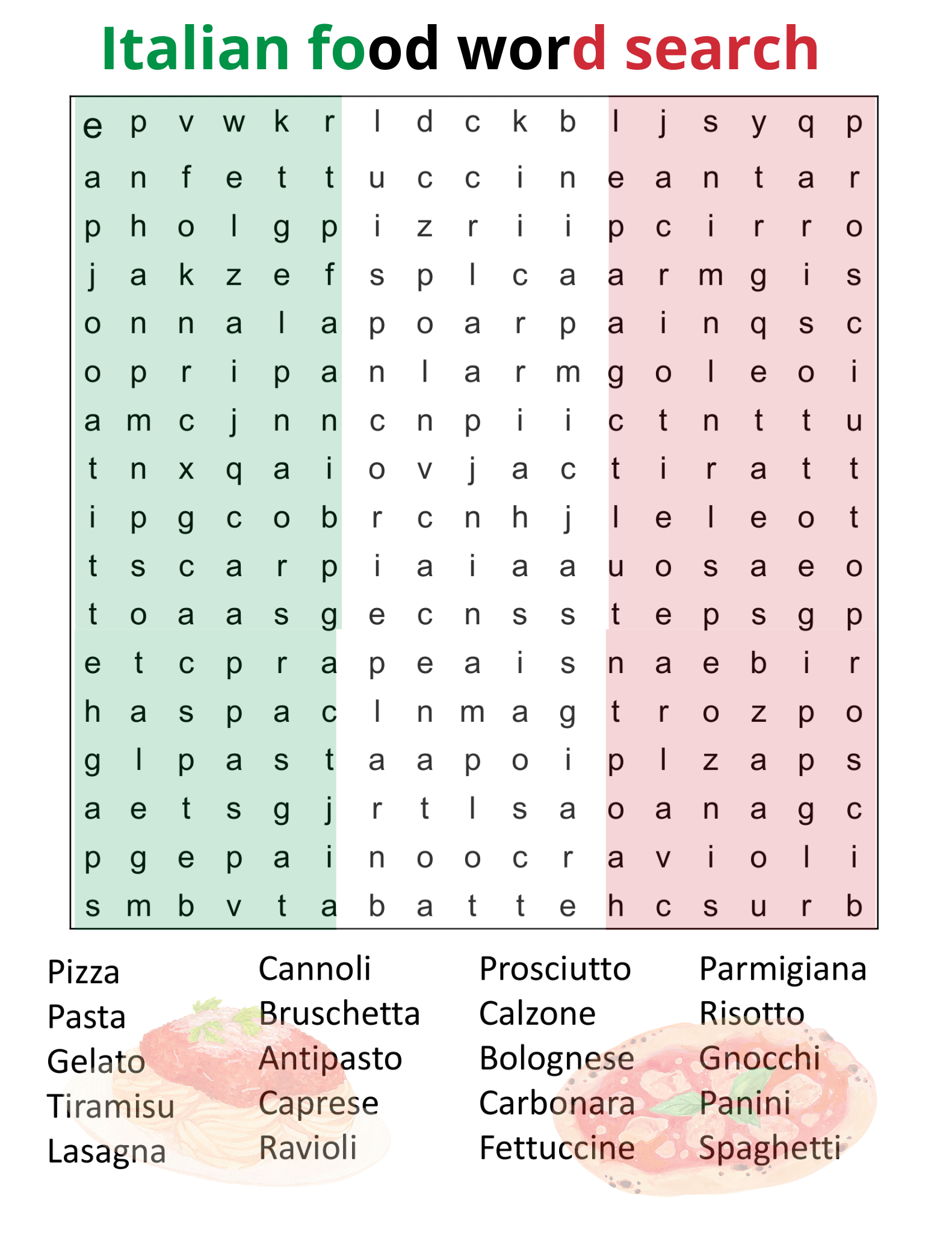 Buon Appetito Italian Food Word Search For Foodies Made By Teachers Buon Appetito Italian Food Word Search For Foodies Made By Teachers