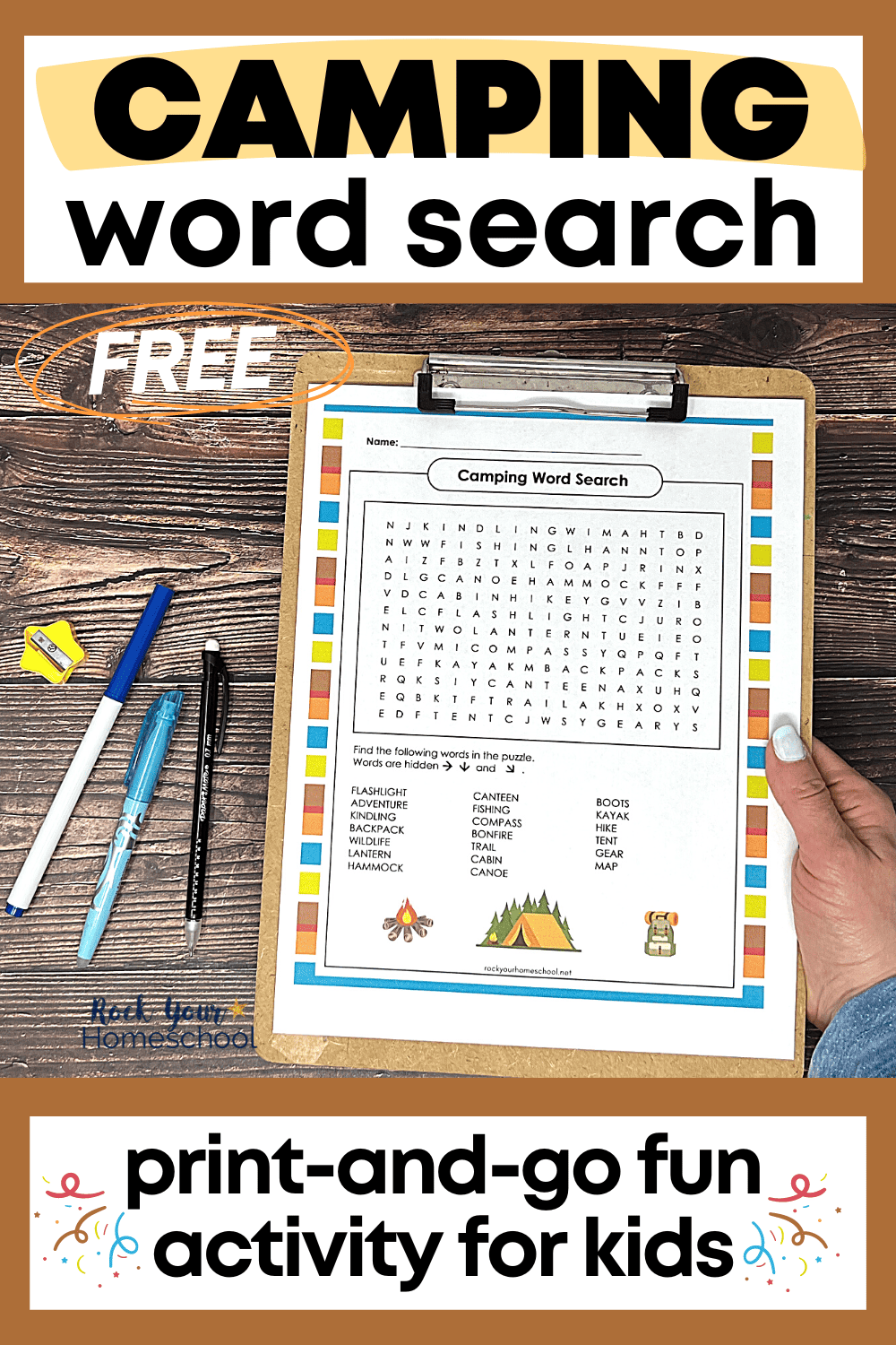 Camping Word Search Free Printable Camping Word Search Free Printable