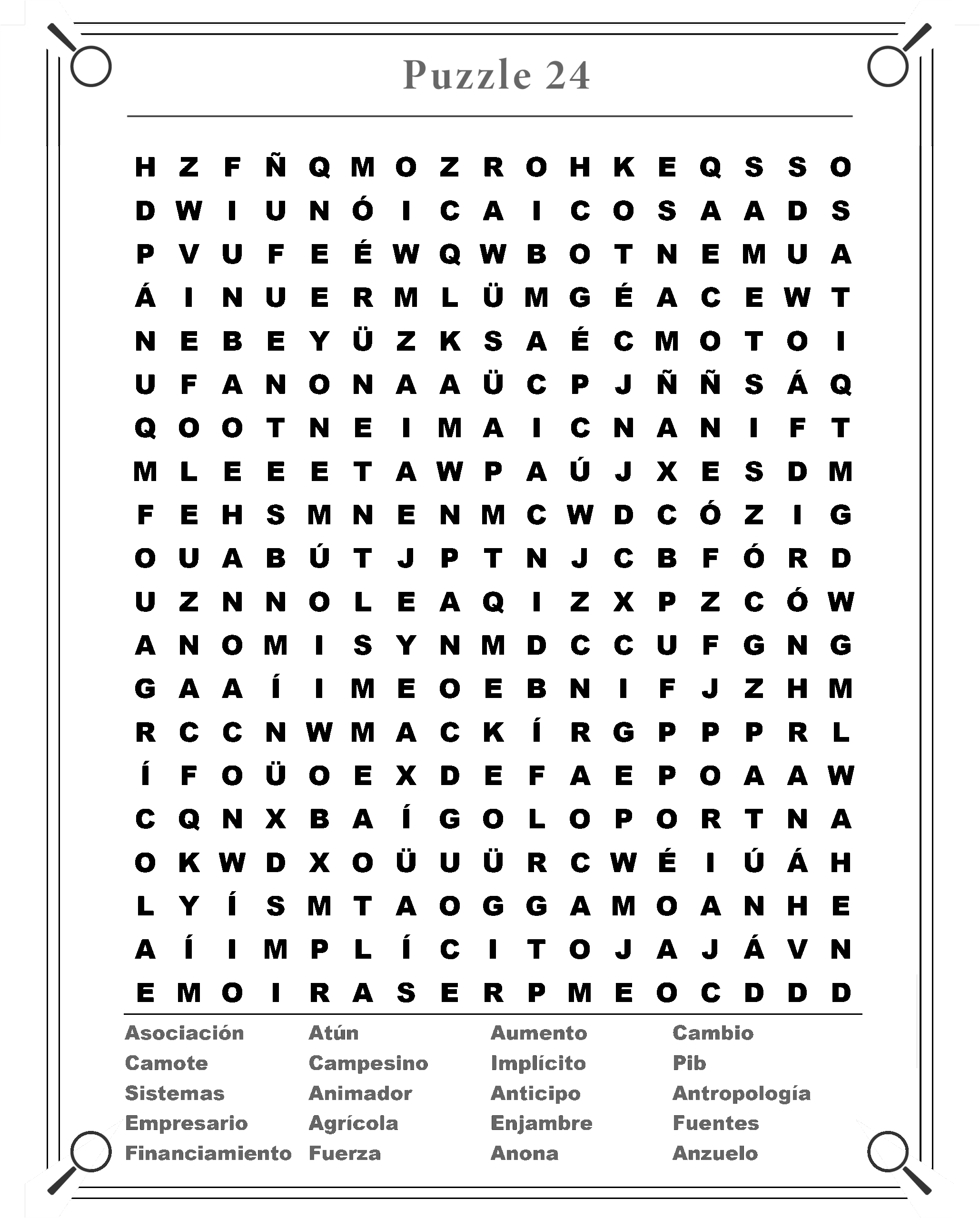Spa Word Search Printable