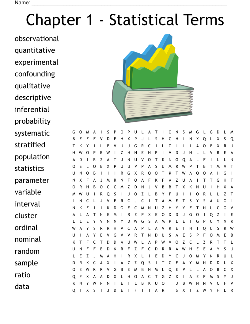 Statistics Word Search Printable