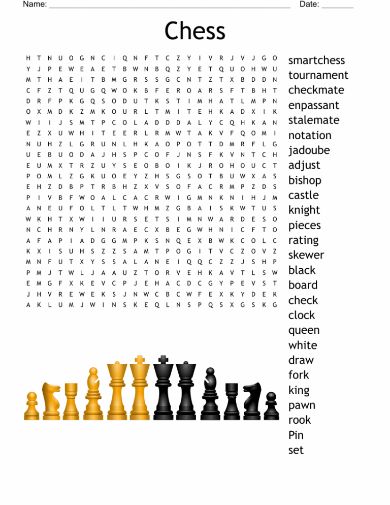 Chess Word Search WordMint