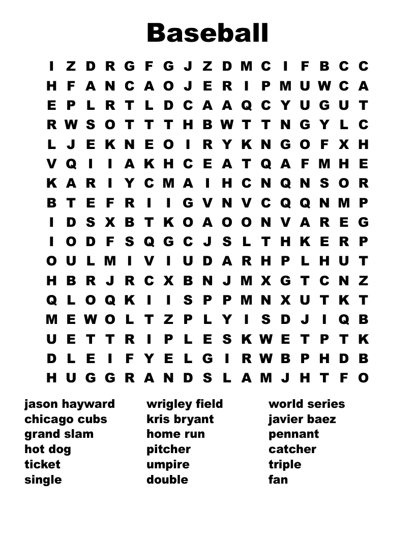 Chicago Cubs Wrigley Field U0026 The Fans Crossword WordMint