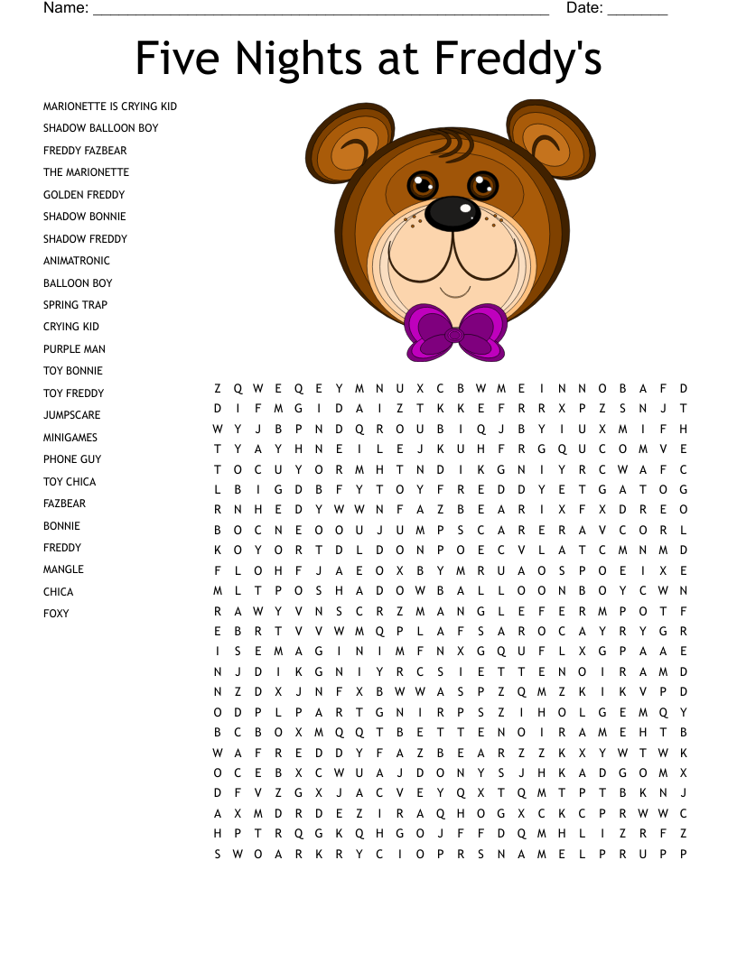 Children Toys Word Search WordMint
