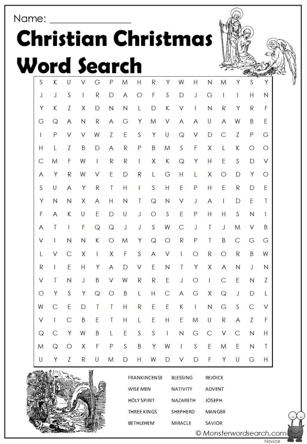Free Christian Word Search Printables