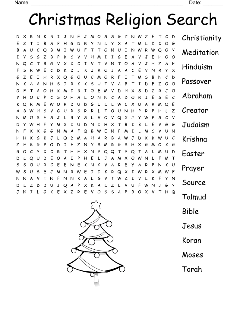 Christmas Religion Search Word Search WordMint Christmas Religion Search Word Search WordMint