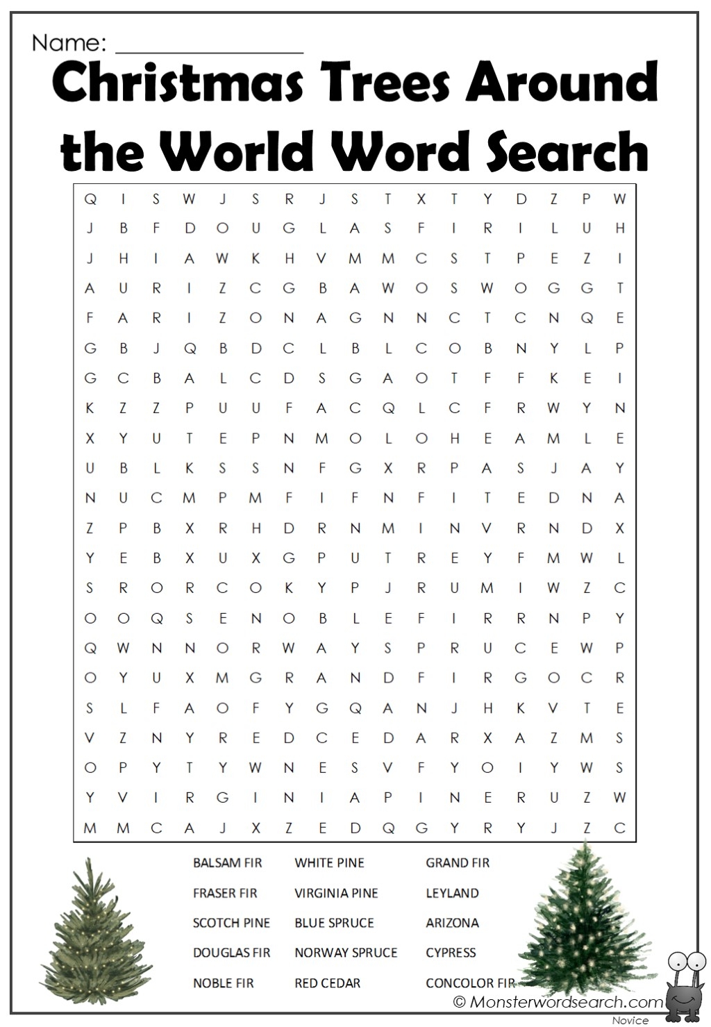 We Love Trees Word Search Printable