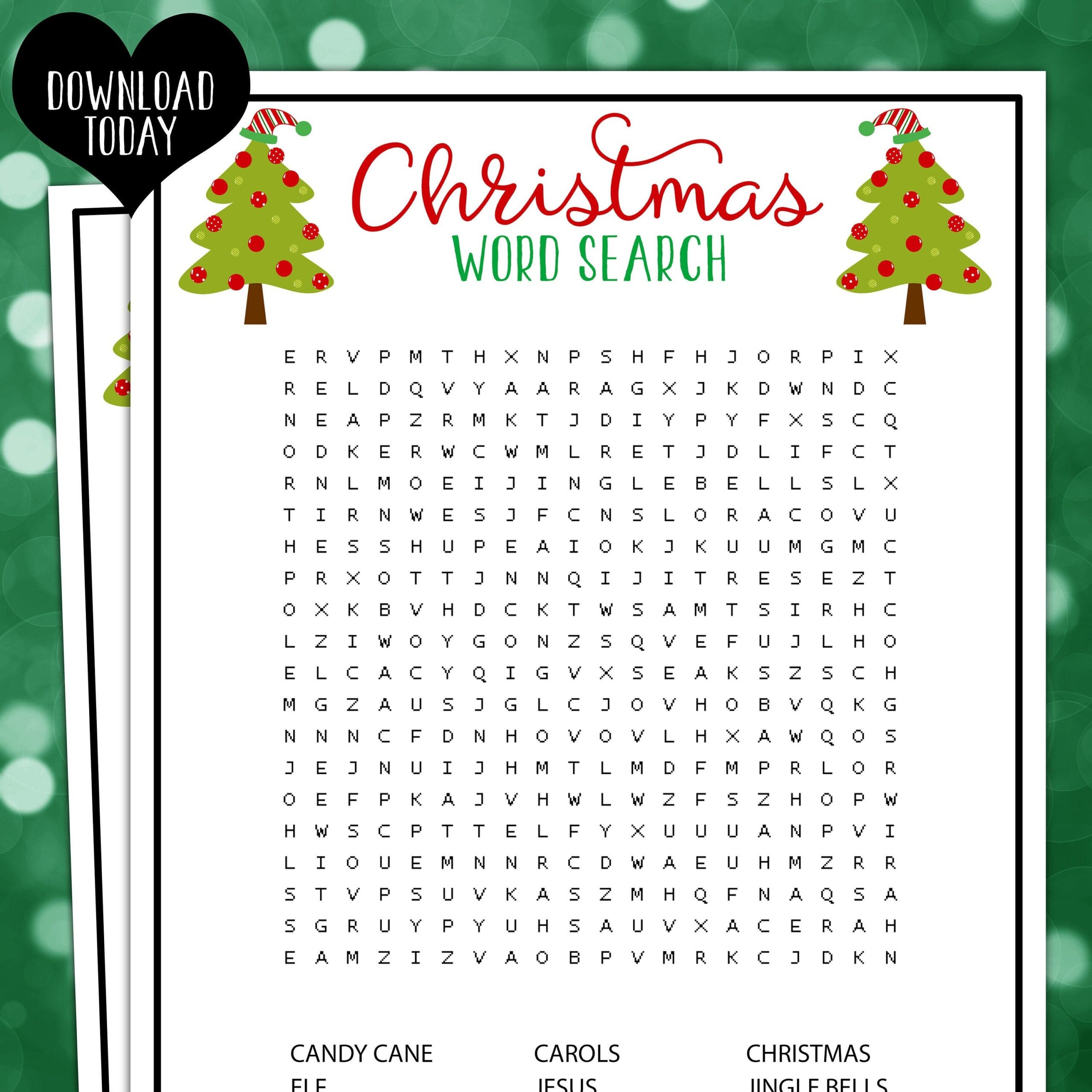 Printable Christmas Word Search Puzzles Adults